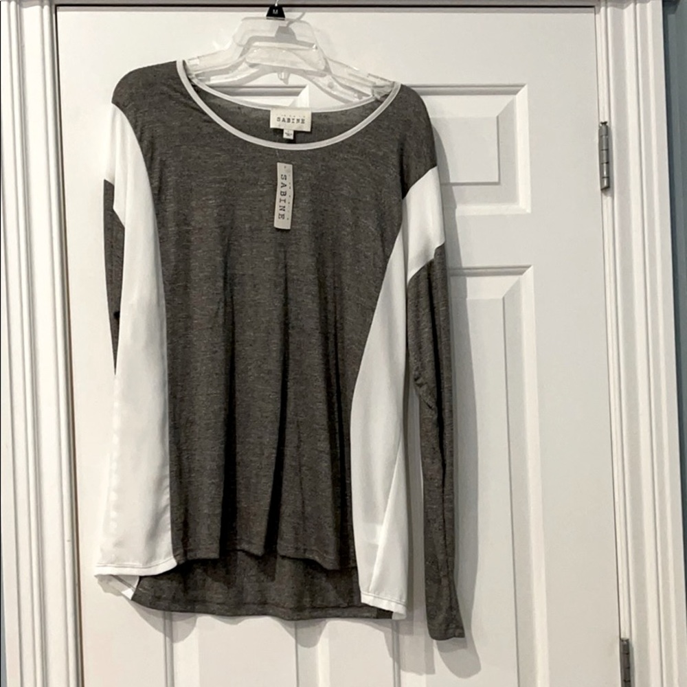 Pretty grey black white top Sabine